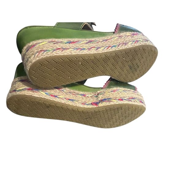 L’ Artiste By Spring Step Virgie Floral Platform Sandals Green/ Pink Size 41-  9 - Picture 3 of 15